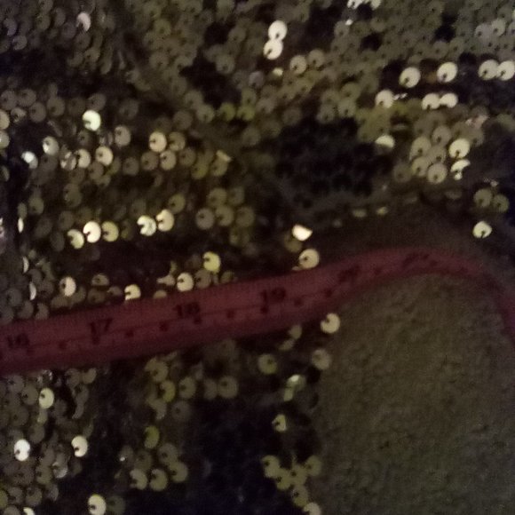 Inman Gold Sequin Brown Trimmed Evening Jacket Petite Medium - Picture 6 of 10